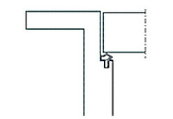 Schnitt durch ein stumpfes Türblatt