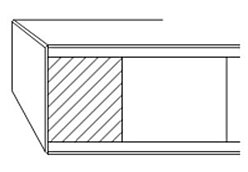 Türblatt ist flächenbündig mit der Zarge